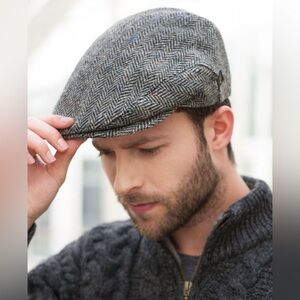 Mucros Weavers  Trinity Flat Wool Cap Col.1  Mens   Large
